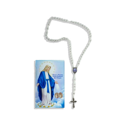 TERÇO PÉROLA NOSSA SENHORA DAS GRAÇAS 8MM (1 UNIDADE)