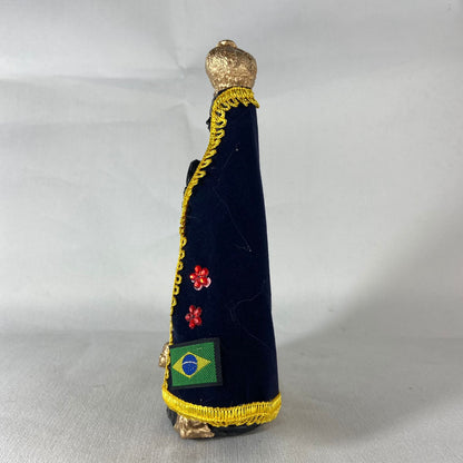 IMAGEM DE GESSO NOSSA SENHORA APARECIDA COM MANTO 20CM (1 UNIDADE)