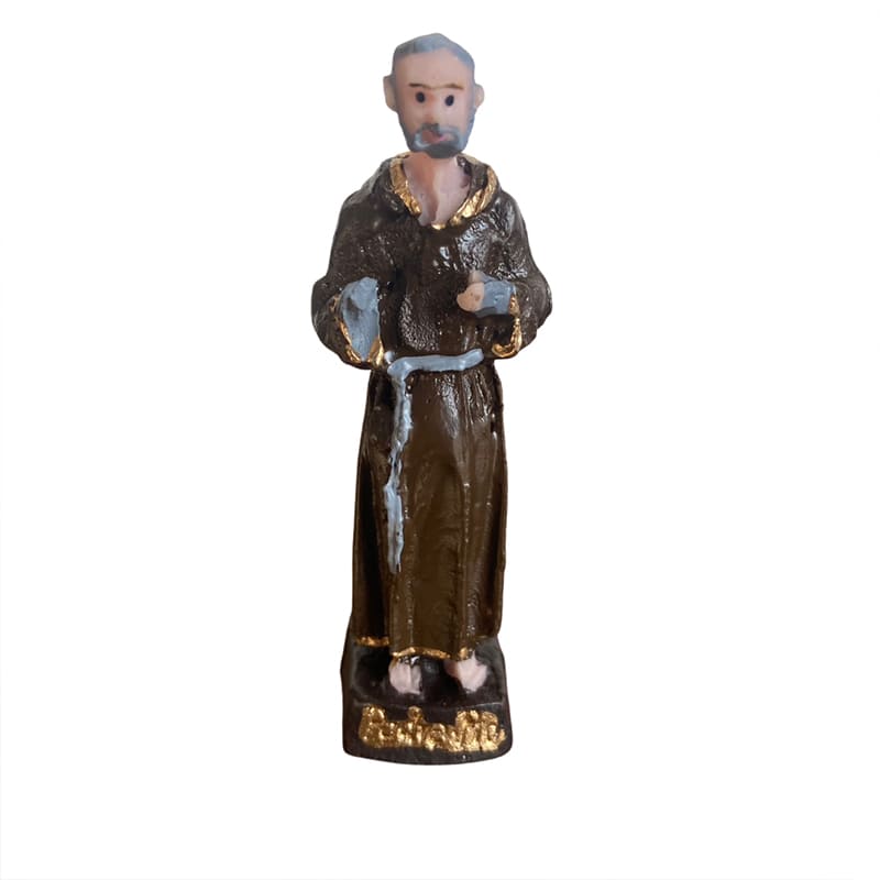 IMAGEM DE RESINA NACIONAL SANTO PADRE PIO MOD2 07CM (6 UNIDADES)