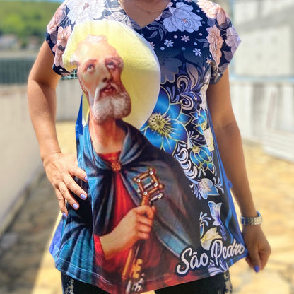 CAMISETA RELIGIOSA SÃO PEDRO TAMANHO:G (1 UNIDADE)