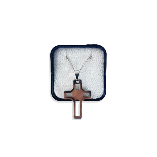 CORRENTE AÇO INOX NA CAIXINHA CRUCIFIXO MOD16 (6 UNIDADES)