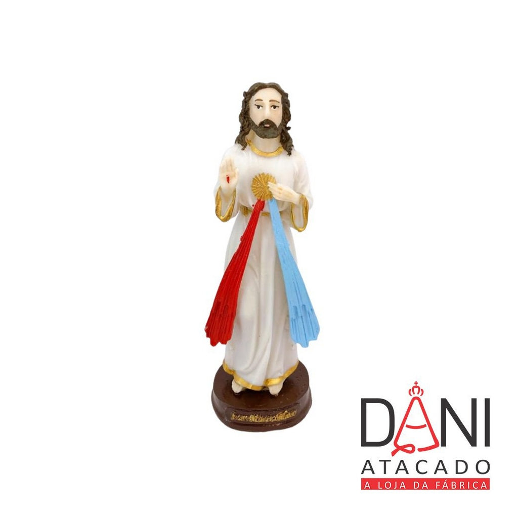 IMAGEM DE RESINA NACIONAL JESUS MISERICORDIOSO 15CM (1 UNIDADE)