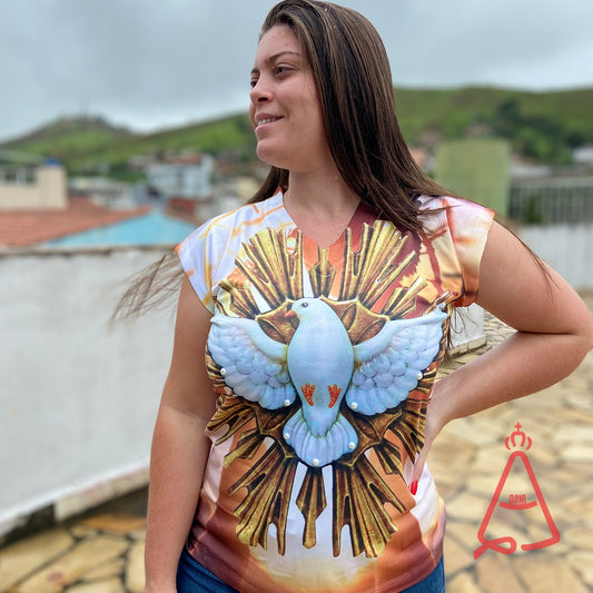 CAMISETA RELIGIOSA DIVINO ESPIRITO SANTO TAMANHO:G (1 UNIDADE)