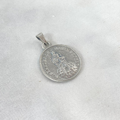 MEDALHA ITALIANA NOSSA SENHORA DE MONTSERRAT E SAGRADO CORAÇÃO DE JESUS (6 UNIDADES)