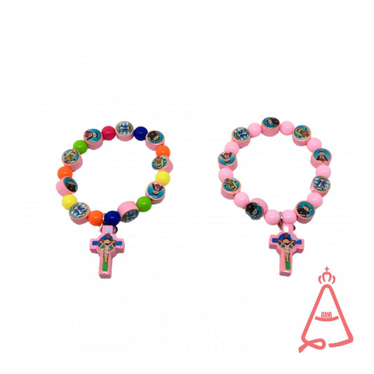 PULSEIRA INFANTIL ROSA (12 UNIDADES)