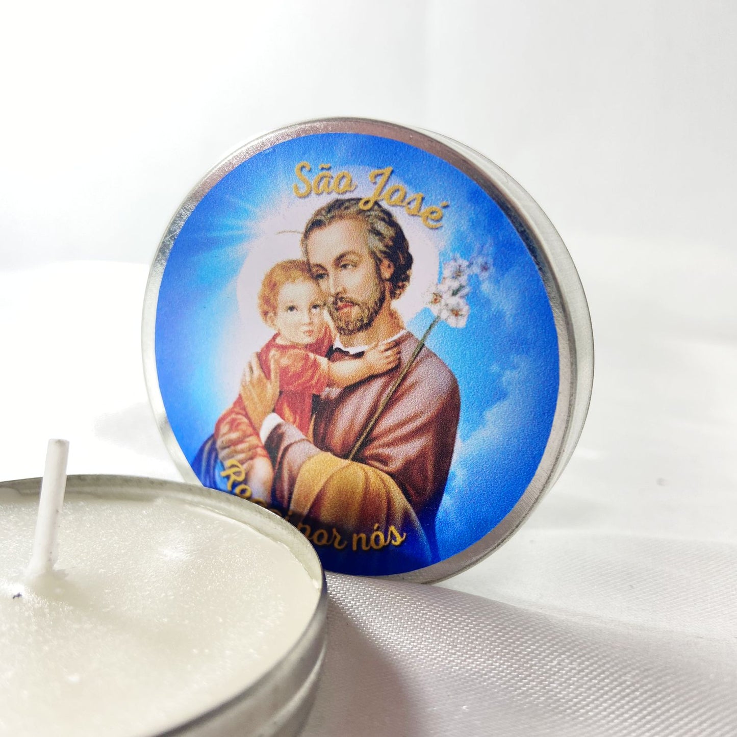 KIT LATA COM VELA AROMATIZADA SÃO JOSÉ (3 UNIDADES)