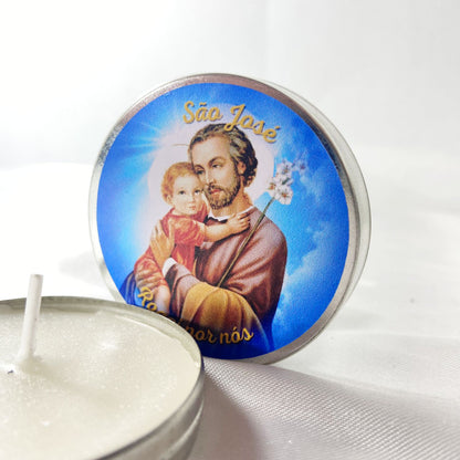 KIT LATA COM VELA AROMATIZADA SÃO JOSÉ (3 UNIDADES)
