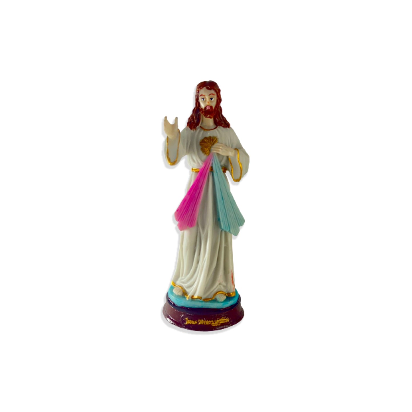 IMAGEM DE RESINA NACIONAL JESUS MISERICORDIOSO MOD2 20CM (1 UNIDADE)