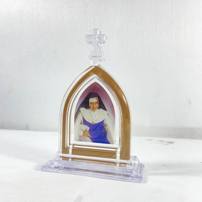 CAPELA ACRÍLICA TRANSPARENTE P SANTA DULCE 12CM (1 UNIDADE)
