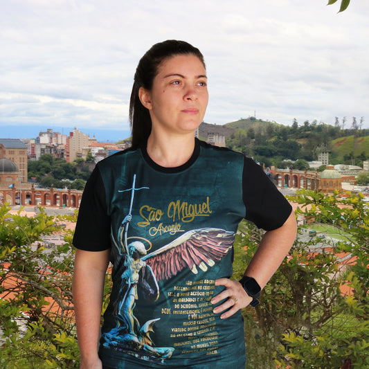 CAMISETA PRETA MOD 3 SÃO MIGUEL ARCANJO TAMANHO PP (1 UNIDADE)