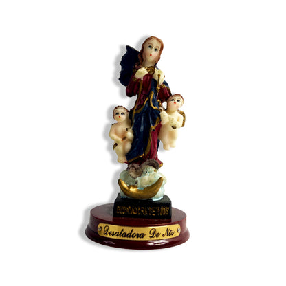 IMAGEM DE RESINA IMPORTADA NOSSA SENHORA DESATADORA DOS NÓS 9CM (1 UNIDADE)