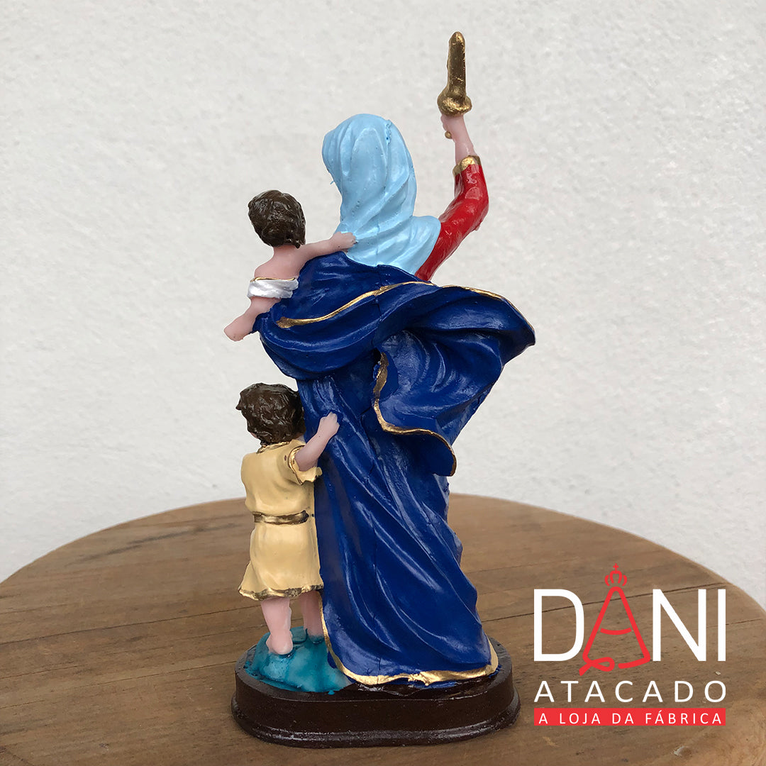 IMAGEM DE RESINA NACIONAL NOSSA SENHORA DA DEFESA 17CM (1 UNIDADE)