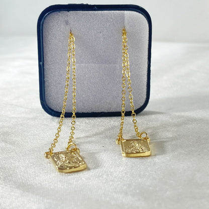 ESCAPULÁRIO DOURADO SAGRADO CORAÇÃO DE JESUS E NOSSA SENHORA DO CARMO G MOD2 (3 UNIDADES)