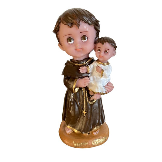 IMAGEM DE RESINA NACIONAL SANTO ANTÔNIO INFANTIL 13CM (1 UNIDADE)