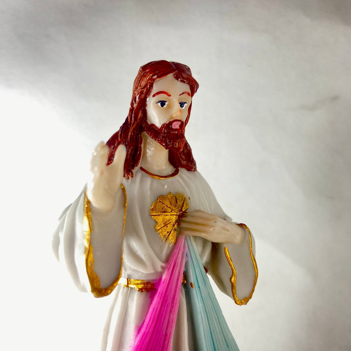 IMAGEM DE RESINA NACIONAL JESUS MISERICORDIOSO MOD2 20CM (1 UNIDADE)