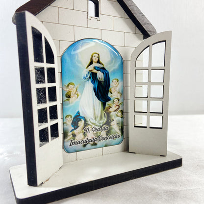 CAPELA PORTA NOSSA SENHORA DA IMACULADA CONCEIÇÃO 16CM (1 UNIDADE)