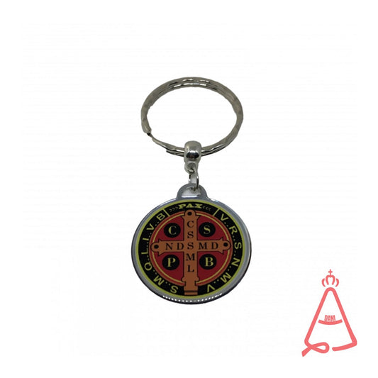 CHAVEIRO METAL MEDALHA SÃO BENTO COLORIDO (12 UNIDADES)