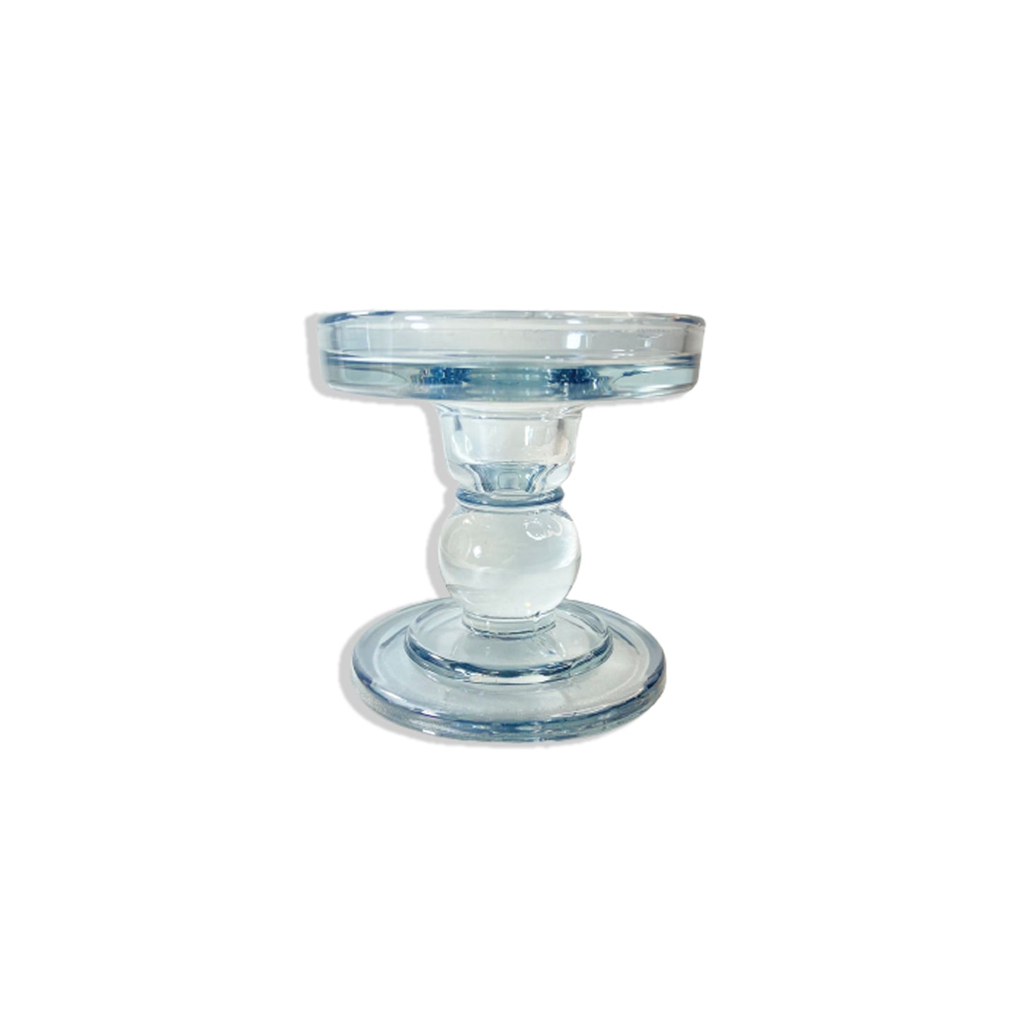 CASTIÇAL DE VIDRO PRETO 8,5CM (1 UNIDADE)
