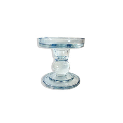 CASTIÇAL DE VIDRO PRETO 8,5CM (1 UNIDADE)