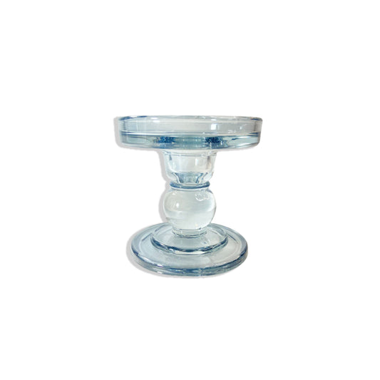 CASTIÇAL DE VIDRO PRETO 8,5CM (1 UNIDADE)