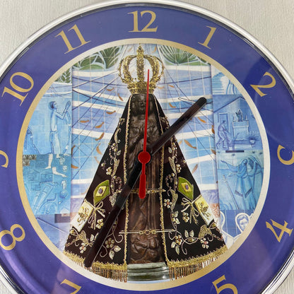 RELÓGIO ACRÍLICO NOSSA SENHORA APARECIDA 23CM (1 UNIDADE)