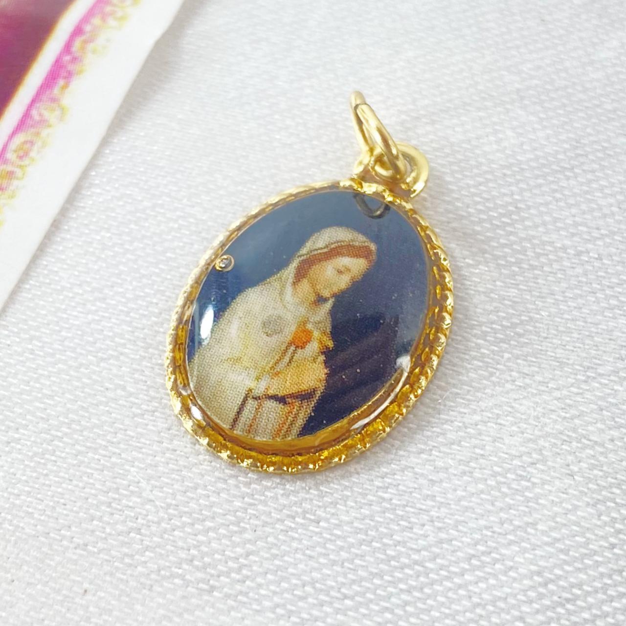 MEDALHA ALUMINIO NOSSA SENHORA ROSA MÍSTICA (36 UNIDADES)