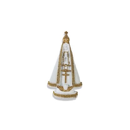 IMAGEM DE RESINA NACIONAL NOSSA SENHORA APARECIDA BRANCA 15CM (1 UNIDADE)