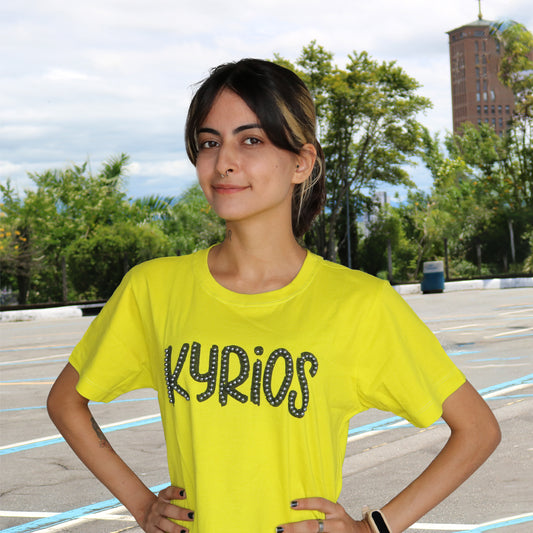 CAMISETA VERDE LIMÃO KYRIOS TAMANHO M (1 UNIDADE)