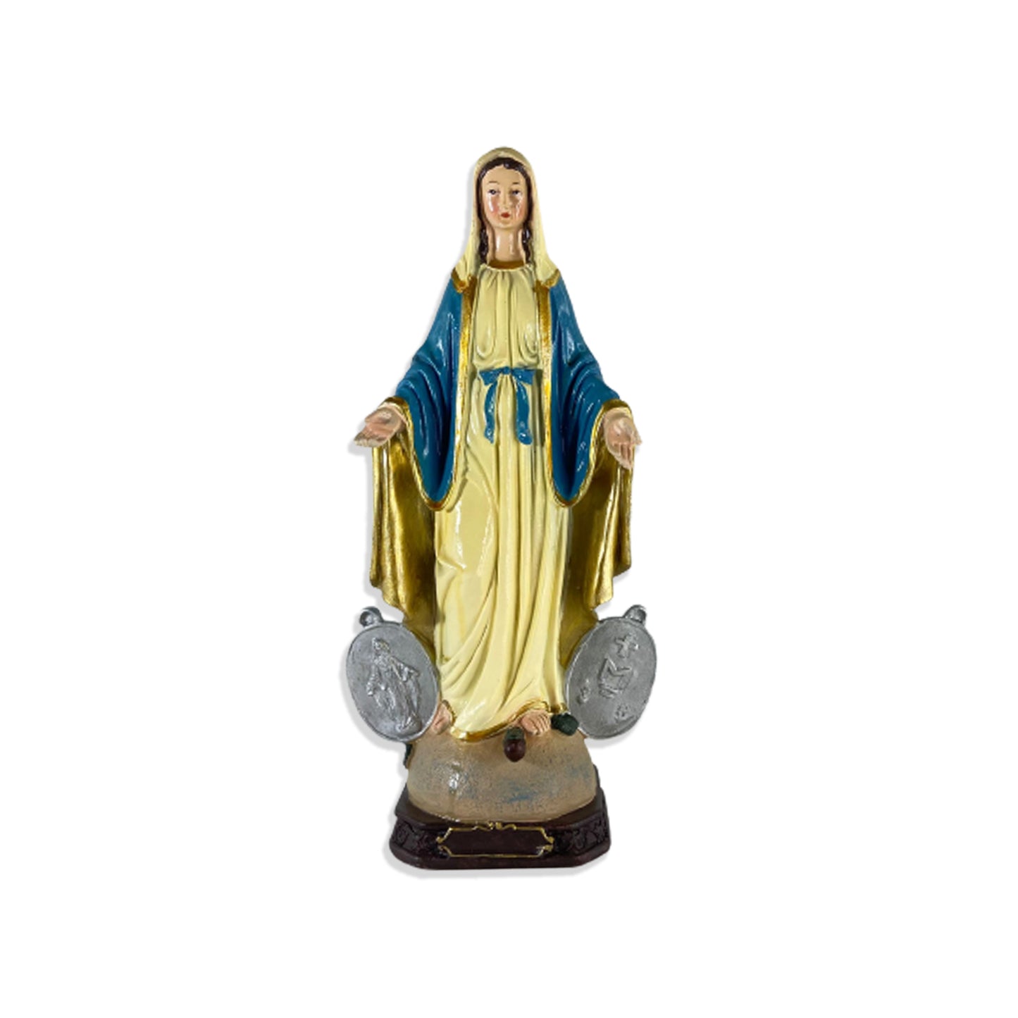 IMAGEM DE RESINA IMPORTADA NOSSA SENHORA DAS GRAÇAS MEDALHA MILAGROSA 29CM (1 UNIDADE)