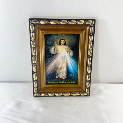 QUADRO COM MOLDURA RESINADO JESUS MISERICORDIOSO  20,5X15,5 (1 UNIDADE)