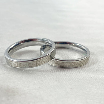 ANEL AÇO INOX ORAÇÃO PAI NOSSO MOD2 (36 UNIDADES)