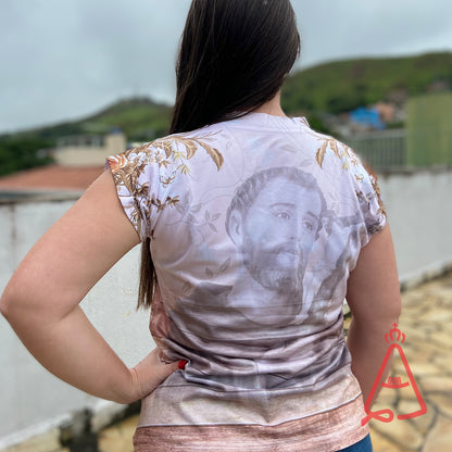 CAMISETA RELIGIOSA SÃO FRANCISCO DE ASSIS TAMANHO:M (1 UNIDADE)
