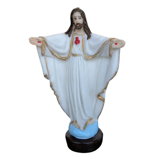 IMAGEM DE RESINA NACIONAL JESUS CRISTO DE BRAÇOS ABERTOS 15CM (1 UNIDADE)