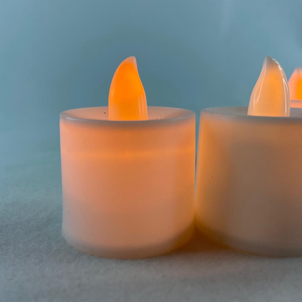 KIT VELA ELETRÔNICA LUZ AMARELA  (06 UNIDADES)