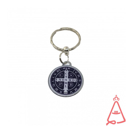 CHAVEIRO METAL MEDALHA SÃO BENTO AZUL MARINHO (12 UNIDADES)