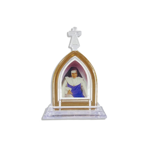 CAPELA ACRÍLICA TRANSPARENTE P SANTA DULCE 12CM (1 UNIDADE)