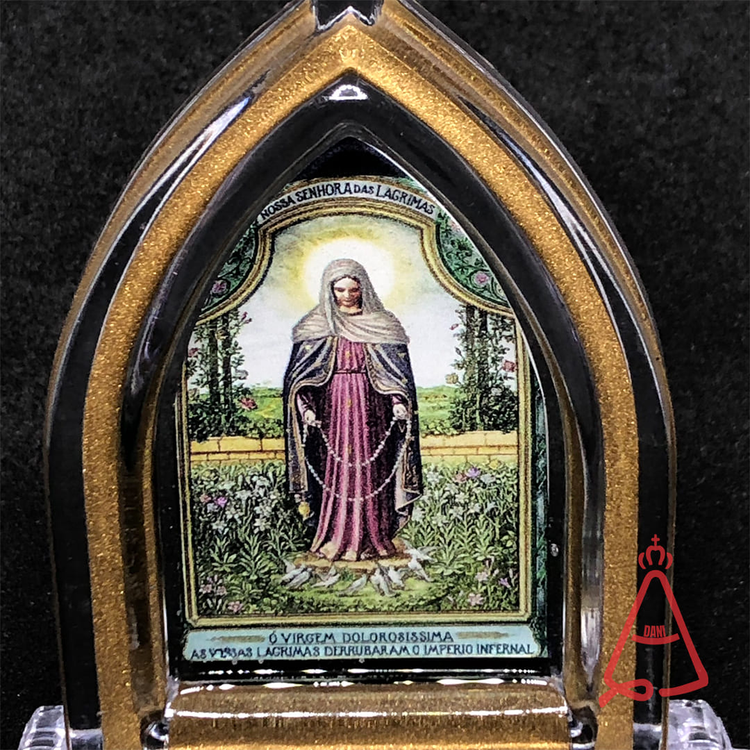 CAPELA ACRÍLICA P NOSSA SENHORA DAS LÁGRIMAS 12CM (1 UNIDADE)