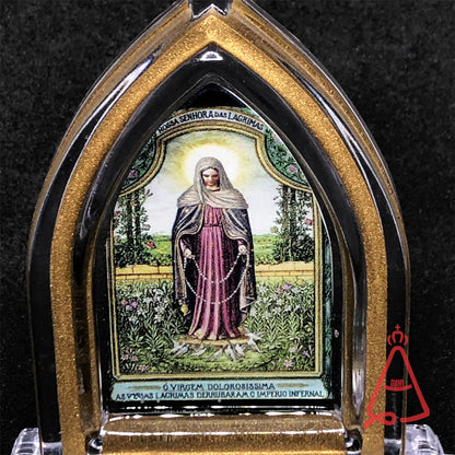 CAPELA ACRÍLICA P NOSSA SENHORA DAS LÁGRIMAS 12CM (1 UNIDADE)