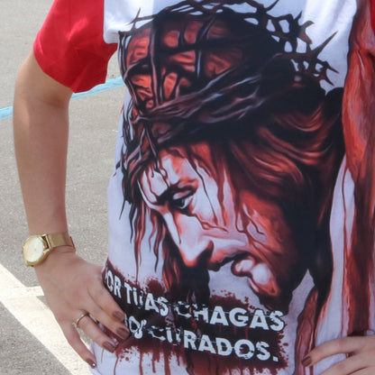 CAMISETA SANTAS CHAGAS  TAMANHO P (1 UNIDADE)