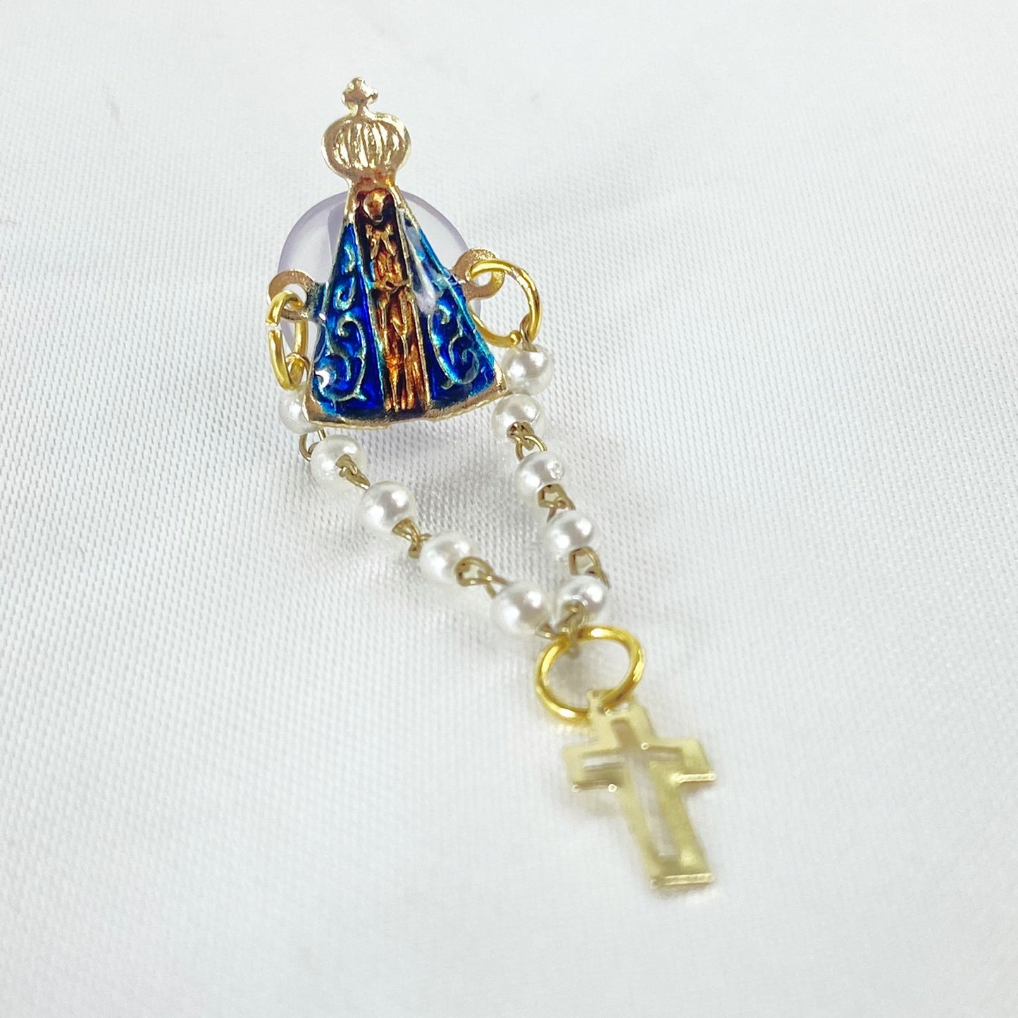 BOTOM NOSSA SENHORA APARECIDA COM TERÇO (12 UNIDADES)