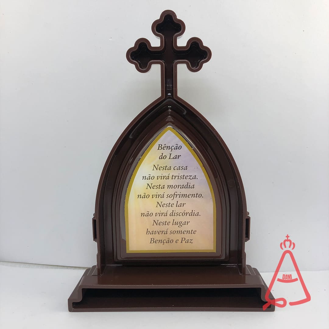 CAPELA ACRÍLICA COM PORTA SÃO BENTO 18CM (1 UNIDADE)