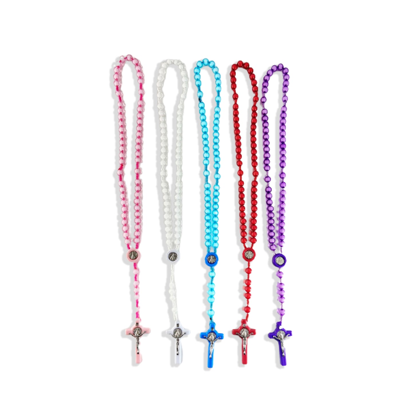 TERÇO NOSSA SENHORA APARECIDA CORES SORTIDAS 10MM (6 UNIDADES)