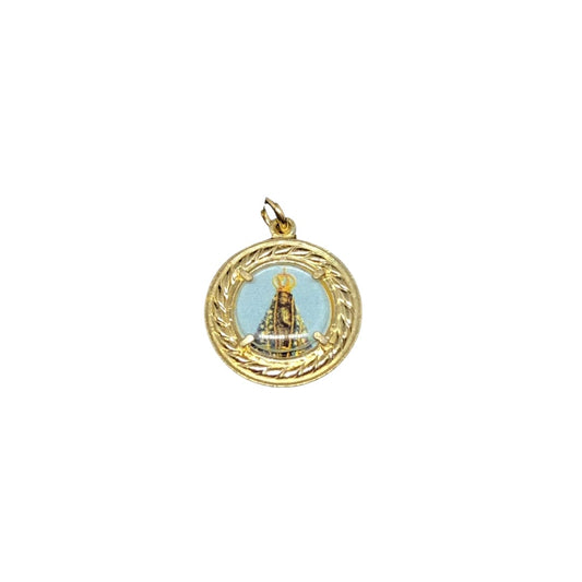 PINGENTE DOURADO NOSSA SENHORA APARECIDA MOD2 (12 UNIDADES)