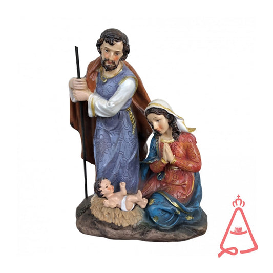 IMAGEM DE RESINA IMPORTADA PRESÉPIO COM MENINO JESUS REMOVÍVEL 20CM (1 UNIDADE)
