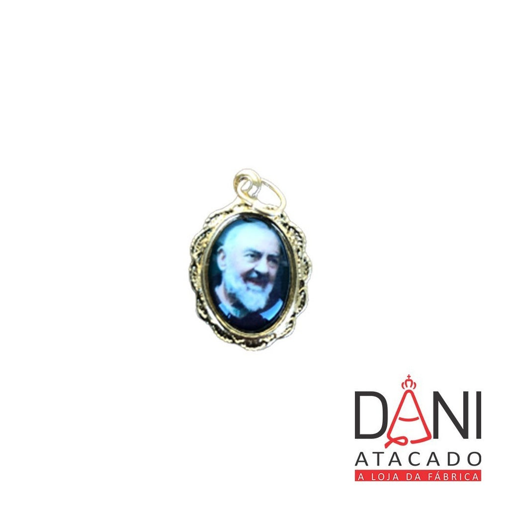 MEDALHA ALUMÍNIO SANTO PADRE PIO (36 UNIDADES)