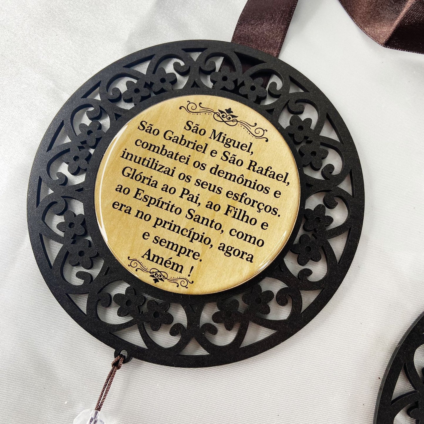 ESCAPULÁRIO DE PORTA TABACO TRÊS ARCANJOS (1 UNIDADE)