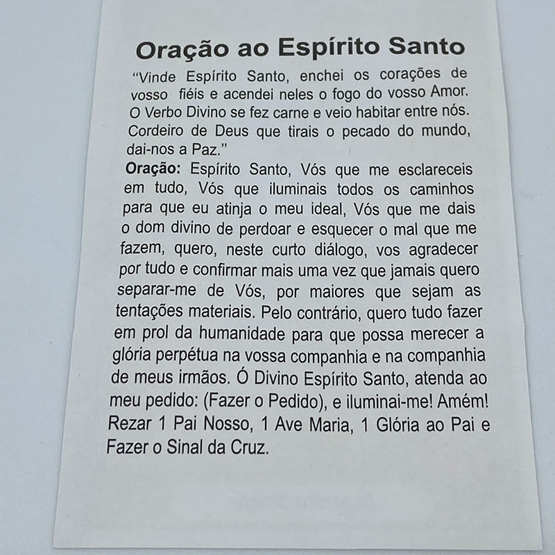 TERÇO ACRÍLICO DIVINO ESPIRITO SANTO 4MM (6 UNIDADES)