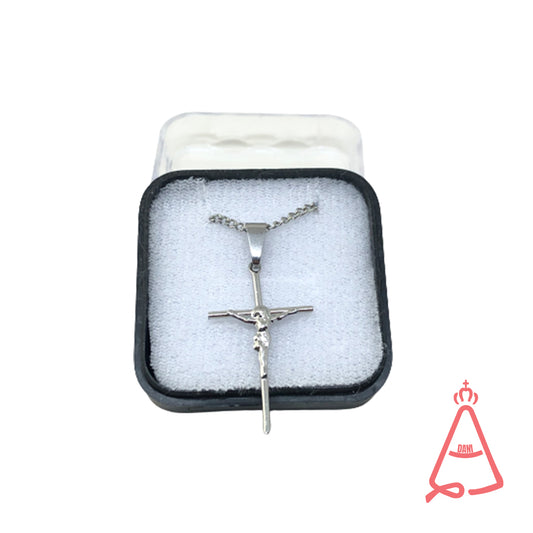 CORRENTE AÇO INOX NA CAIXINHA CRUCIFIXO MOD5 (6 UNIDADES)