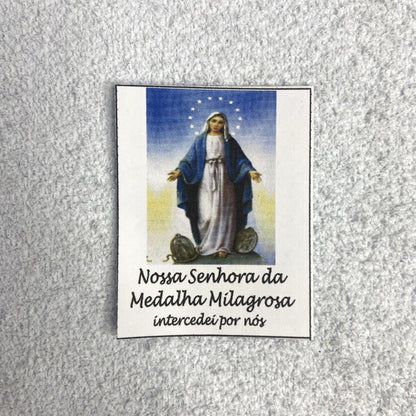 MEDALHA MILAGROSA NOSSA SENHORA DAS GRAÇAS NÍQUEL (6 UNIDADES)