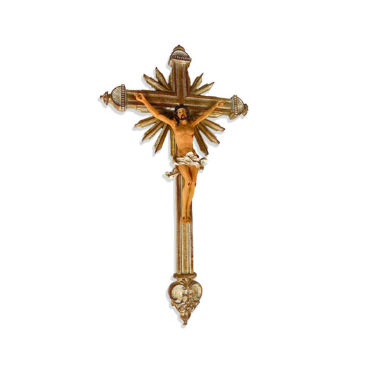 CRUCIFIXO DE RESINA IMPORTADA PAREDE MOD1 45CM (1 UNIDADE)